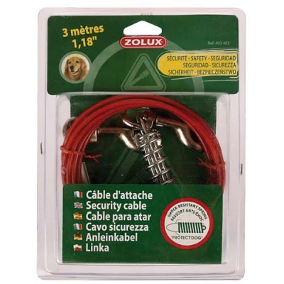 Powlekana linka stalowa dla psa - 3 metry