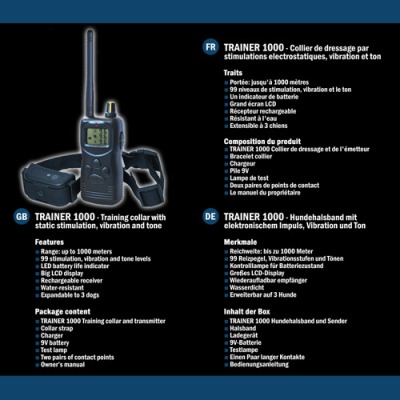 Elektroniczna obroża do tresury psa EasyPet TRAINER 1000
