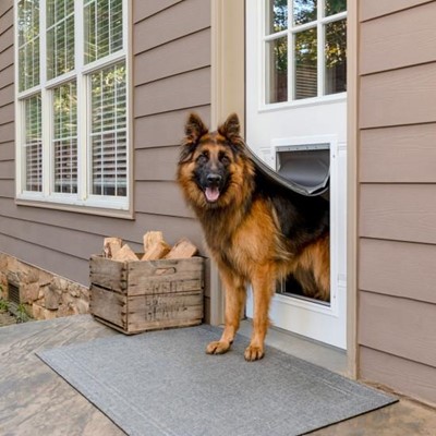 Energooszczędne drzwi dla psa do 100 kg z aluminiową ramą XL