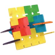 Drewniane klocki - puzzle do zbudowania wieży dla gryzoni
