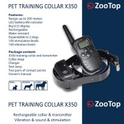 ZooTop X350 Elektryczna obroża do tresury psów