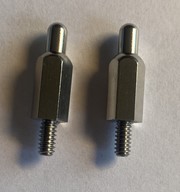 Elektrody stalowe 19 mm z gwintem zewnętrznym, długi nosek